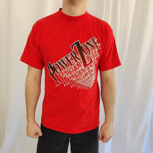 90s Single Stitch Power Zone Red Tee