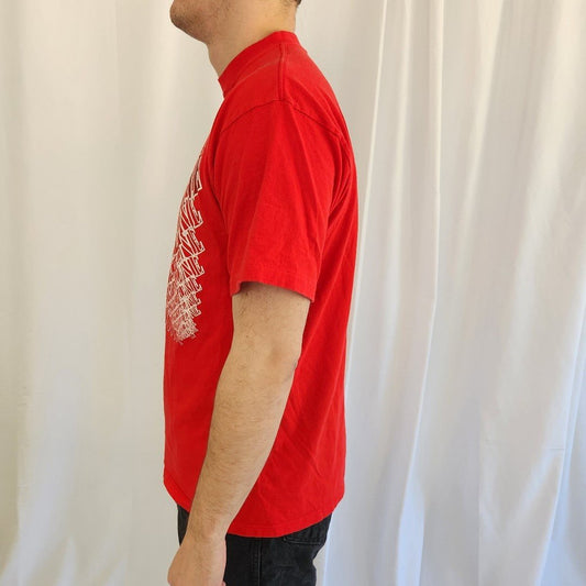 90s Single Stitch Power Zone Red Tee