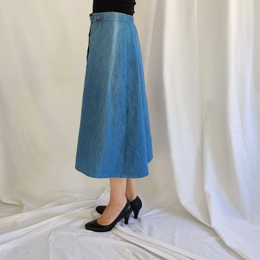 80s Denim Midi Skirt