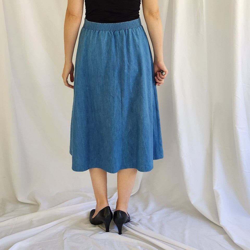 80s Denim Midi Skirt