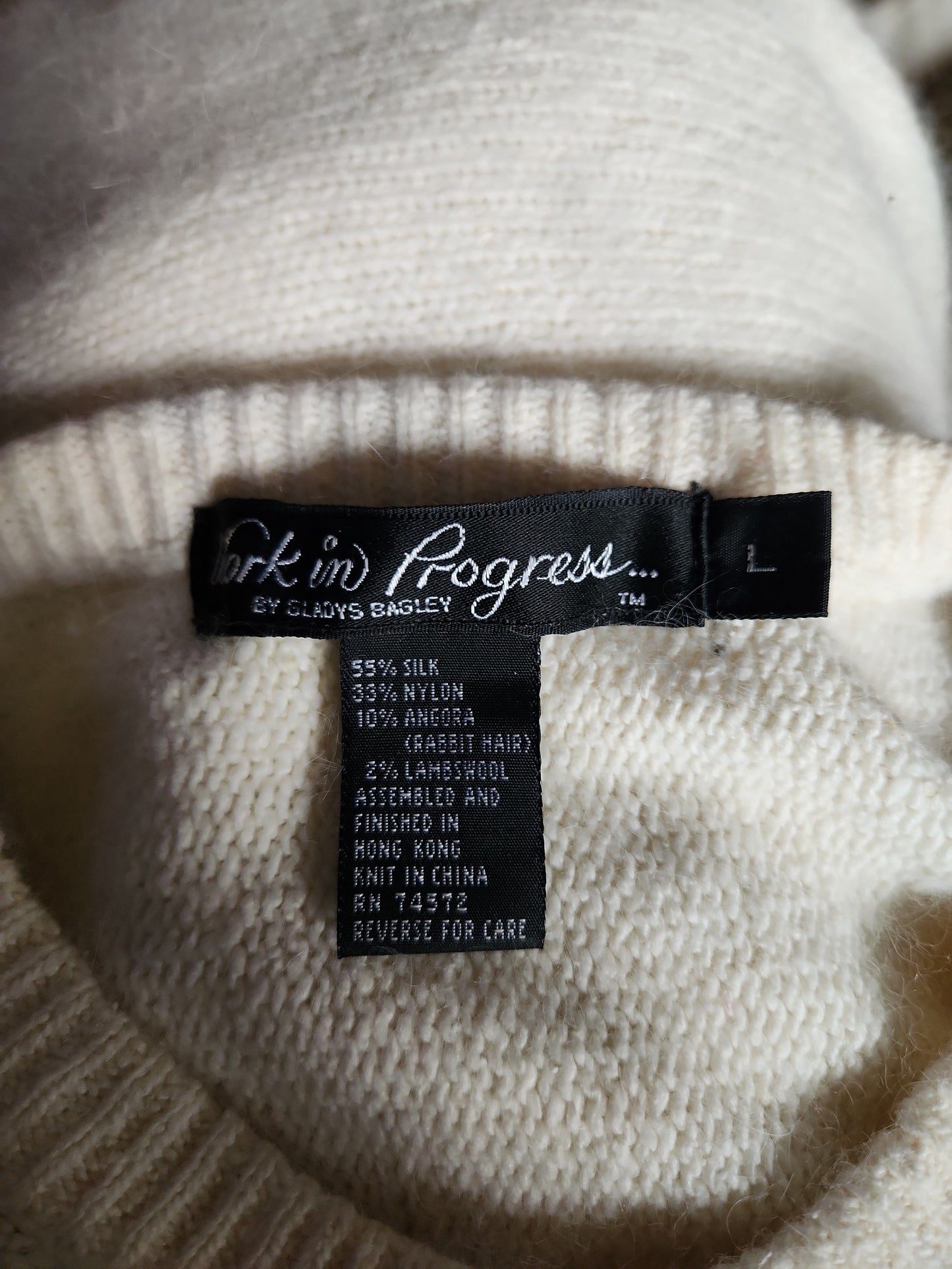 80s/90s Silk and Angora Blend Beaded Sweater