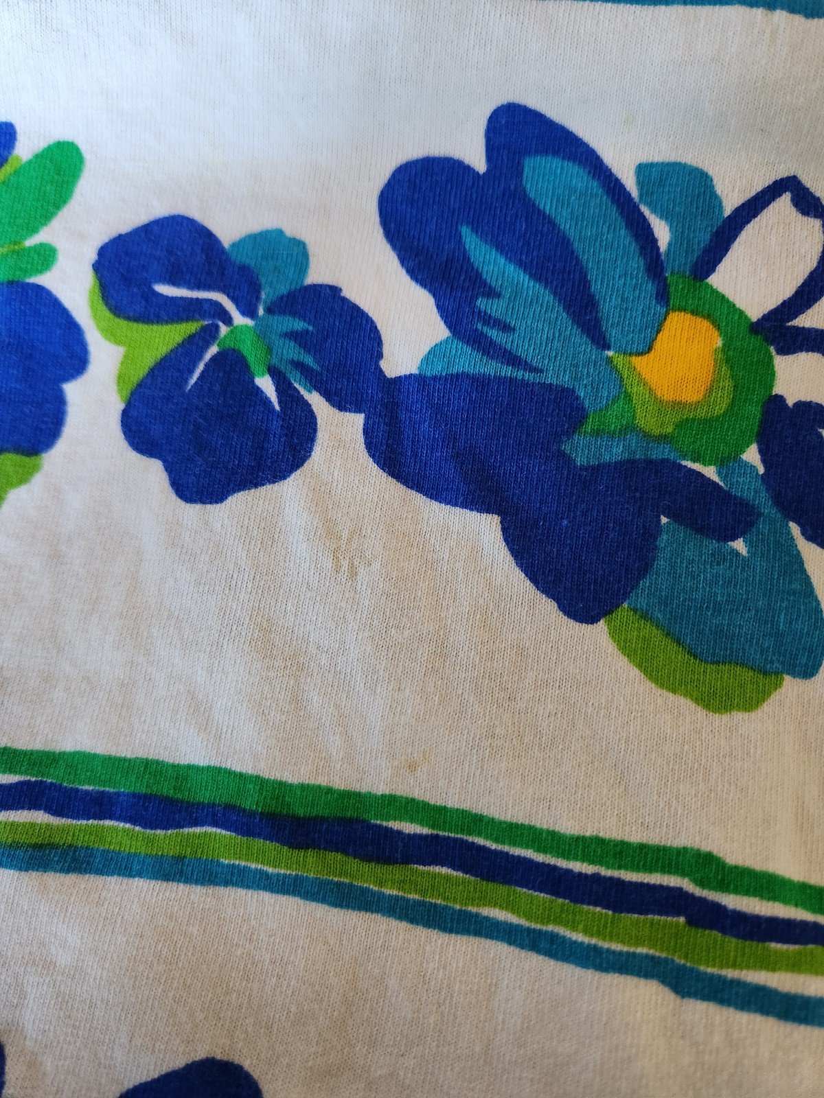 90s Blue Floral Tee and Shorts Set