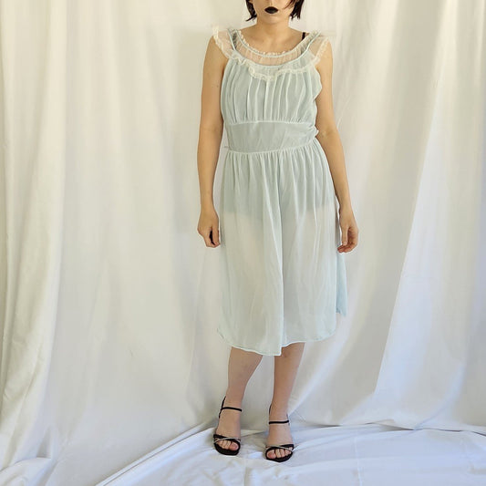 Vintage Blue Lacy Nightgown