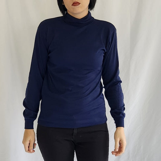 90s Blue Turtleneck