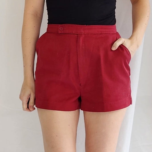 70s/80s Red High Waisted Shorts