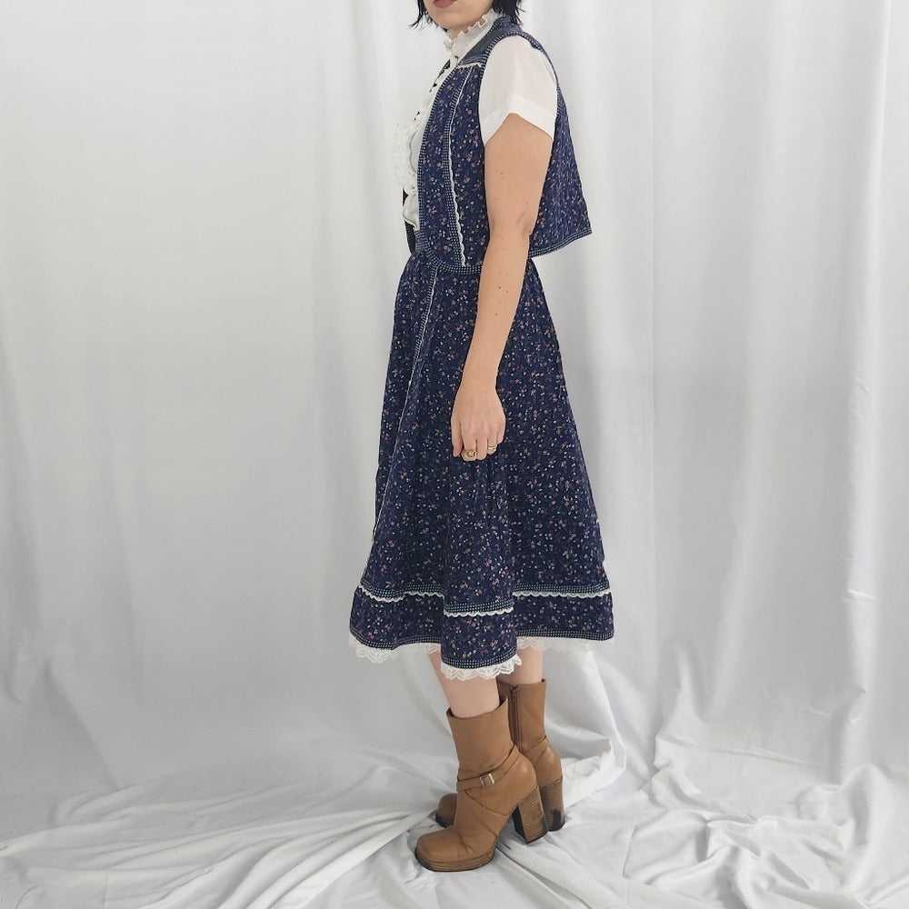 70s Gunne Sax Skirt and Vest Set