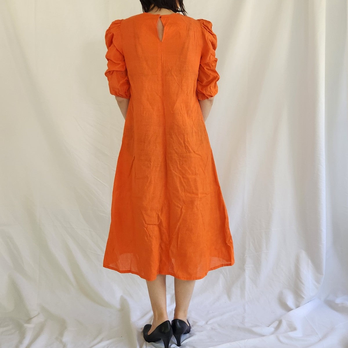 80s Orange Polka Dot Halloween Dress and Tote Bag