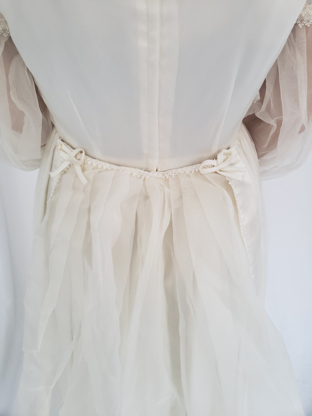 50s(?) Hand Made Cream Wedding Dress