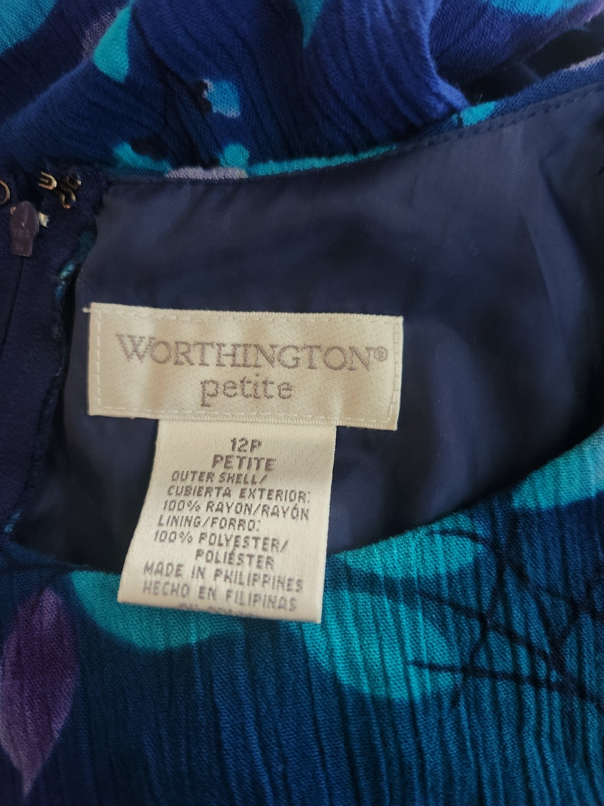 90s/00s Purple, Green, and Blue Floral Sundress