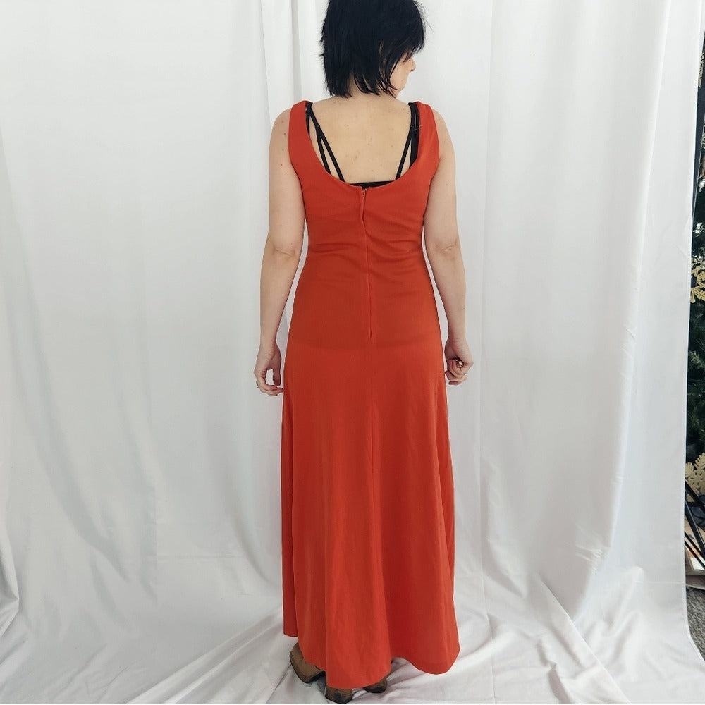 70s Orange Gown