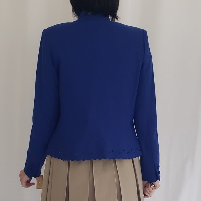 80s/90s Deadstock Blue Wool Jacket by Sasson