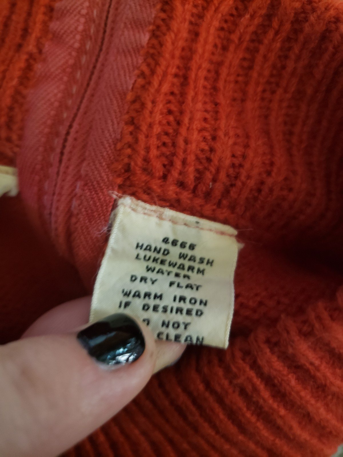 70s Orange Colorblock Sweater