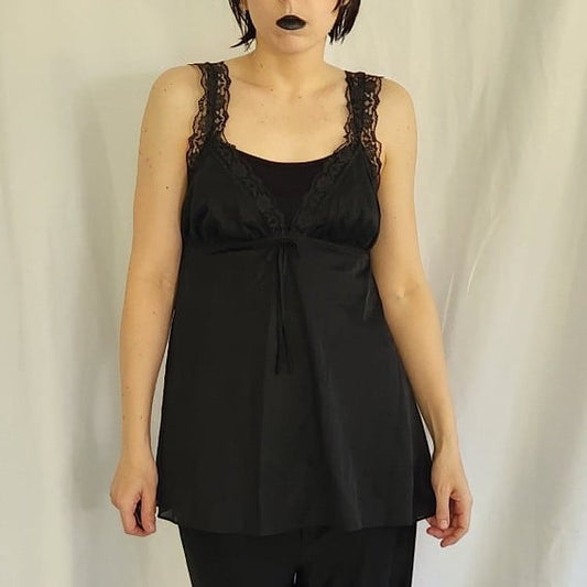70s/80s Black Lacey Nightie