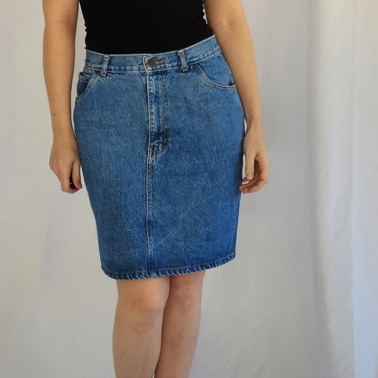90s Denim Pencil Skirt