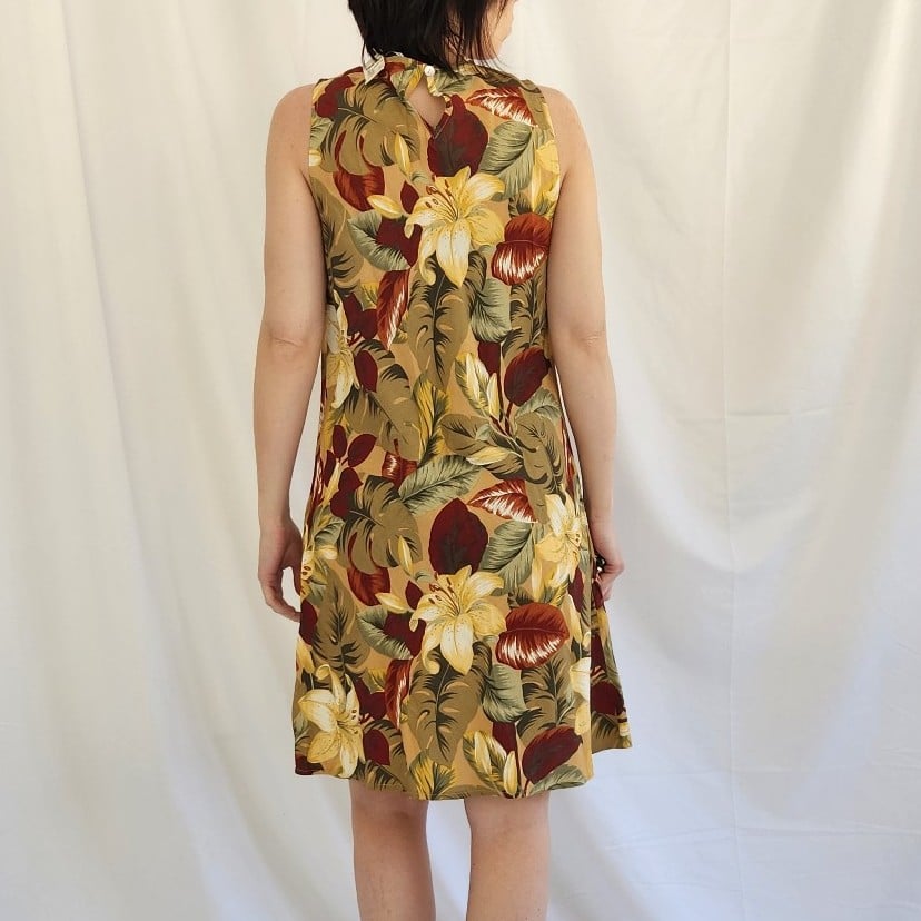 90s/Y2K Deadstock Tropical Floral Rayon Minidress