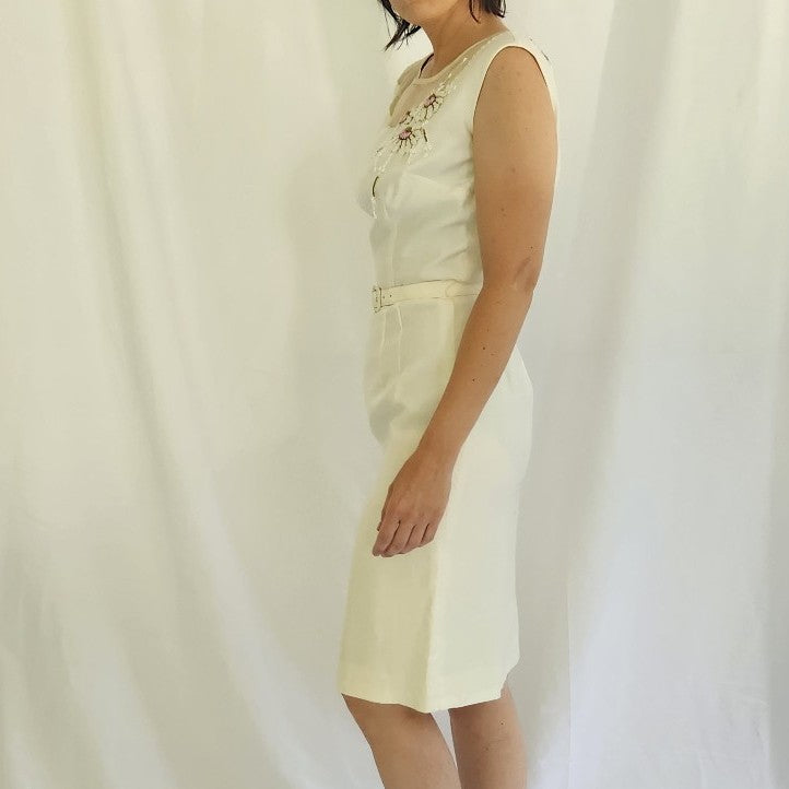 60s Ivory Wiggle Dress with Jacket