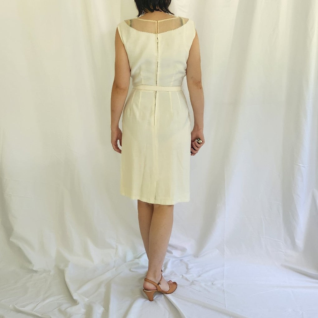 60s Ivory Wiggle Dress with Jacket
