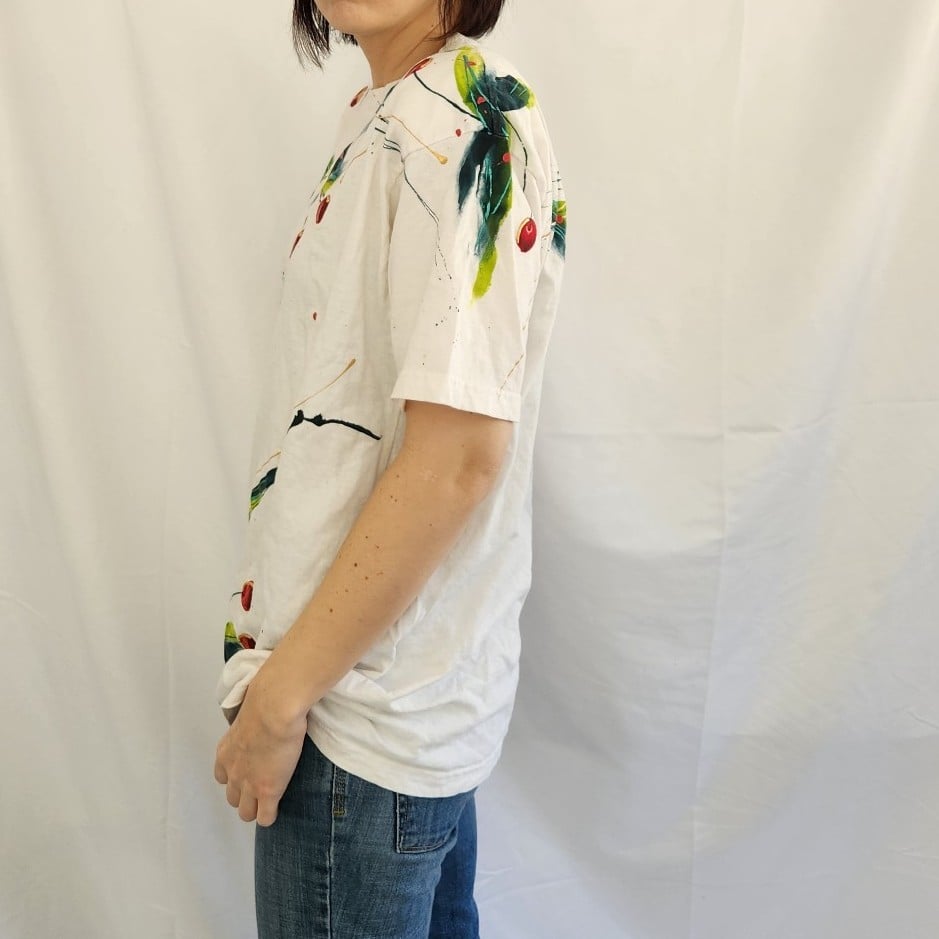 90s Cherry Theme Hand Painted Tee