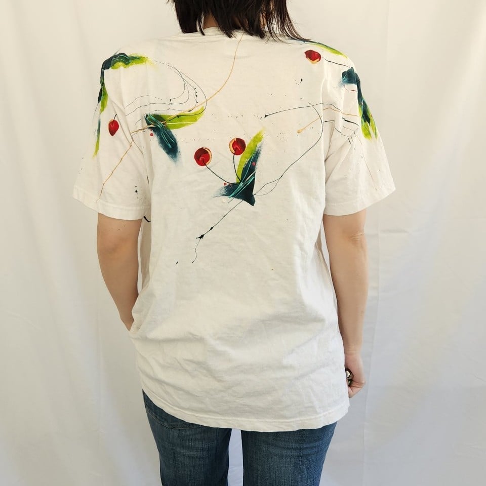 90s Cherry Theme Hand Painted Tee