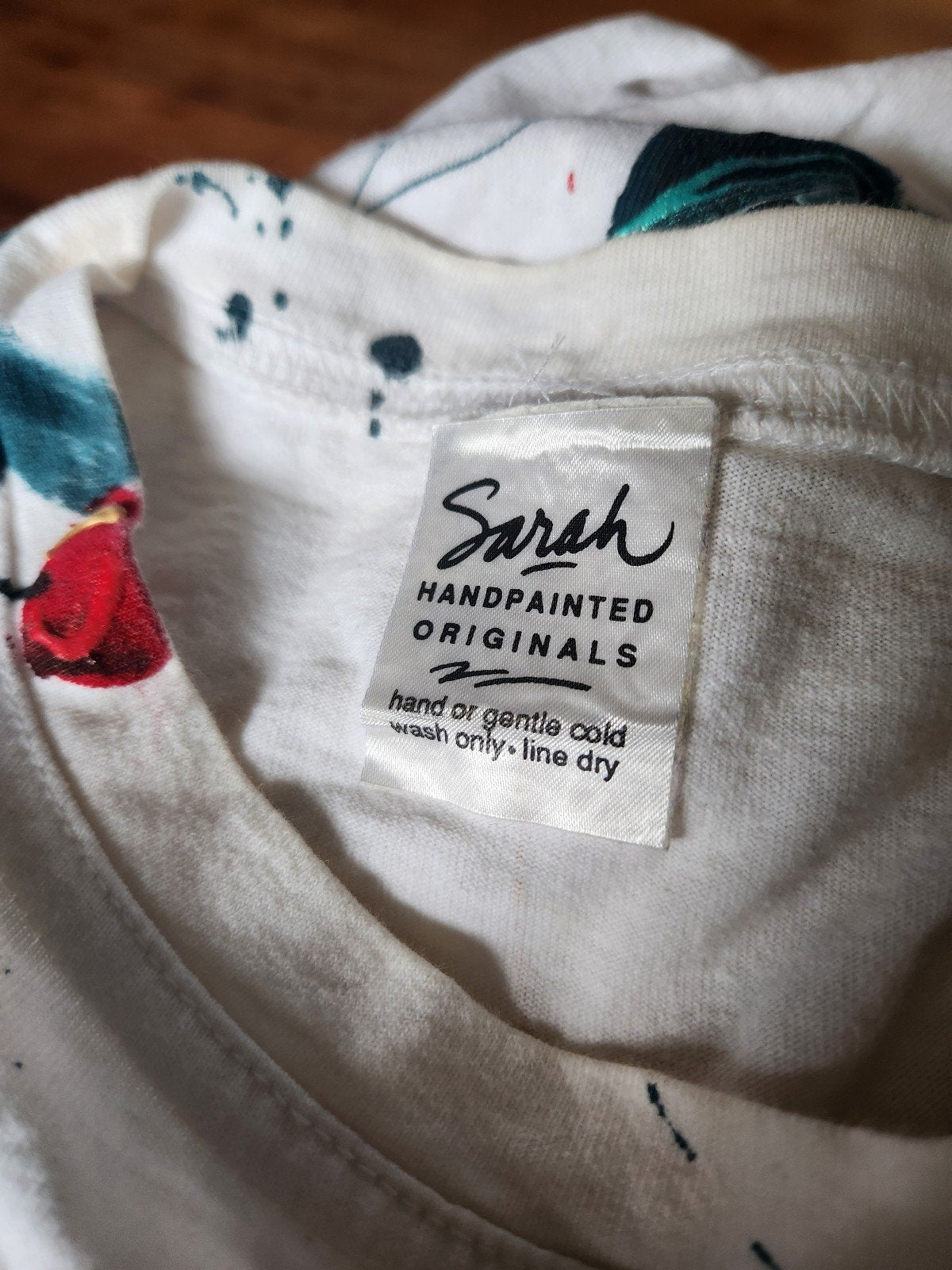 90s Cherry Theme Hand Painted Tee