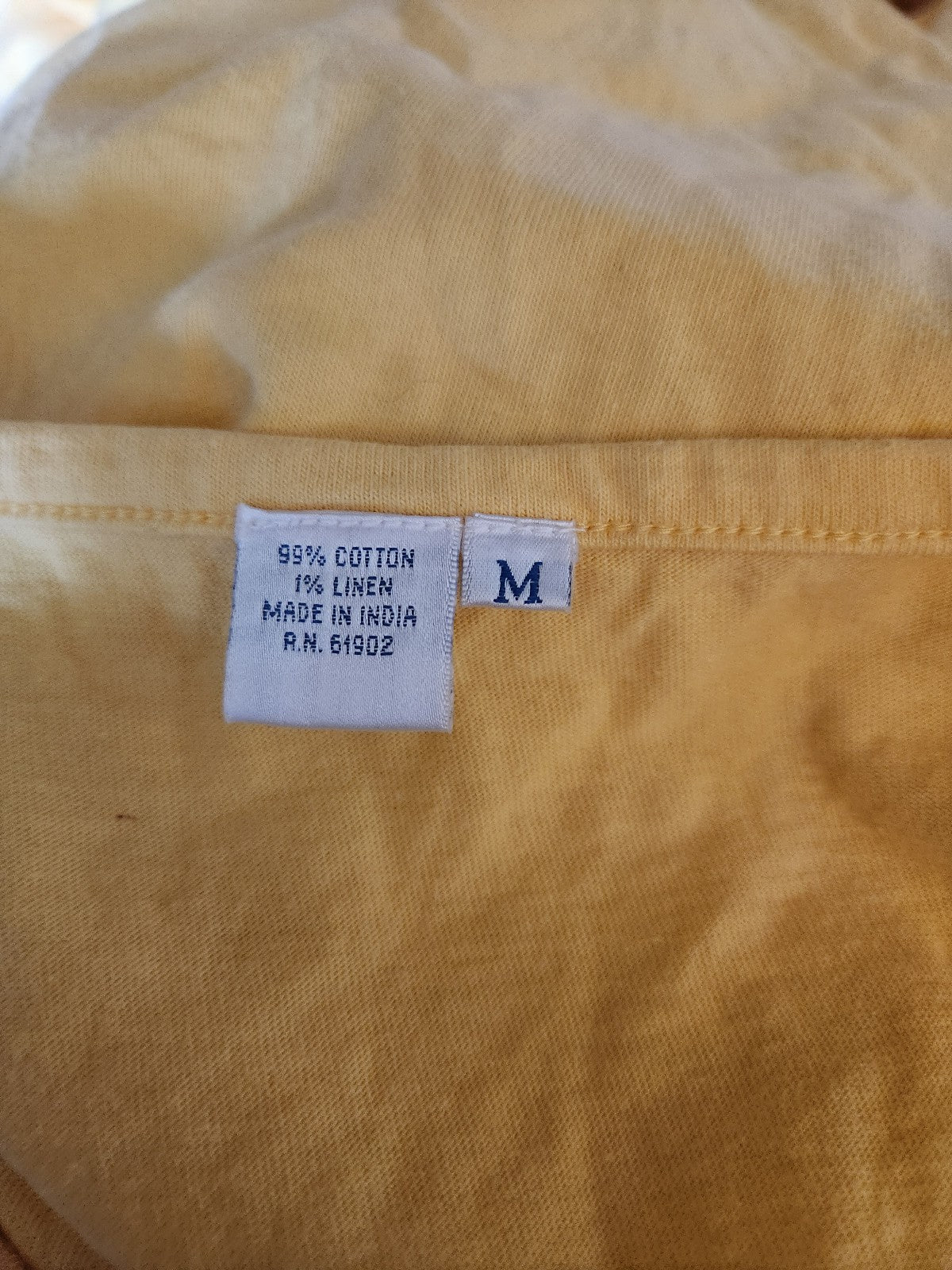 90s Yellow Cotton T-shirt Dress