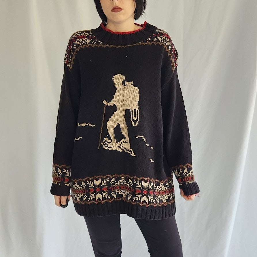 90s Eddie Bauer Snowshoe Sweater