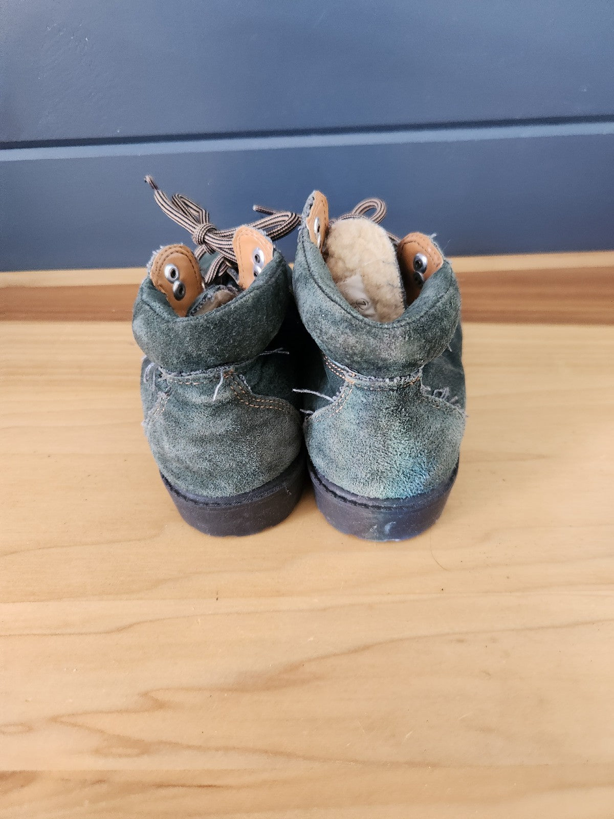 90s Green Suede Boots