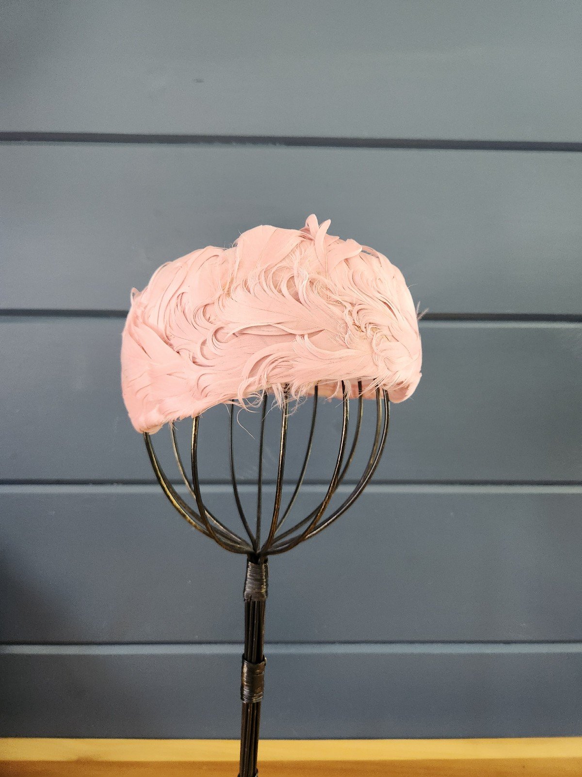 60s Pink Feather Hat