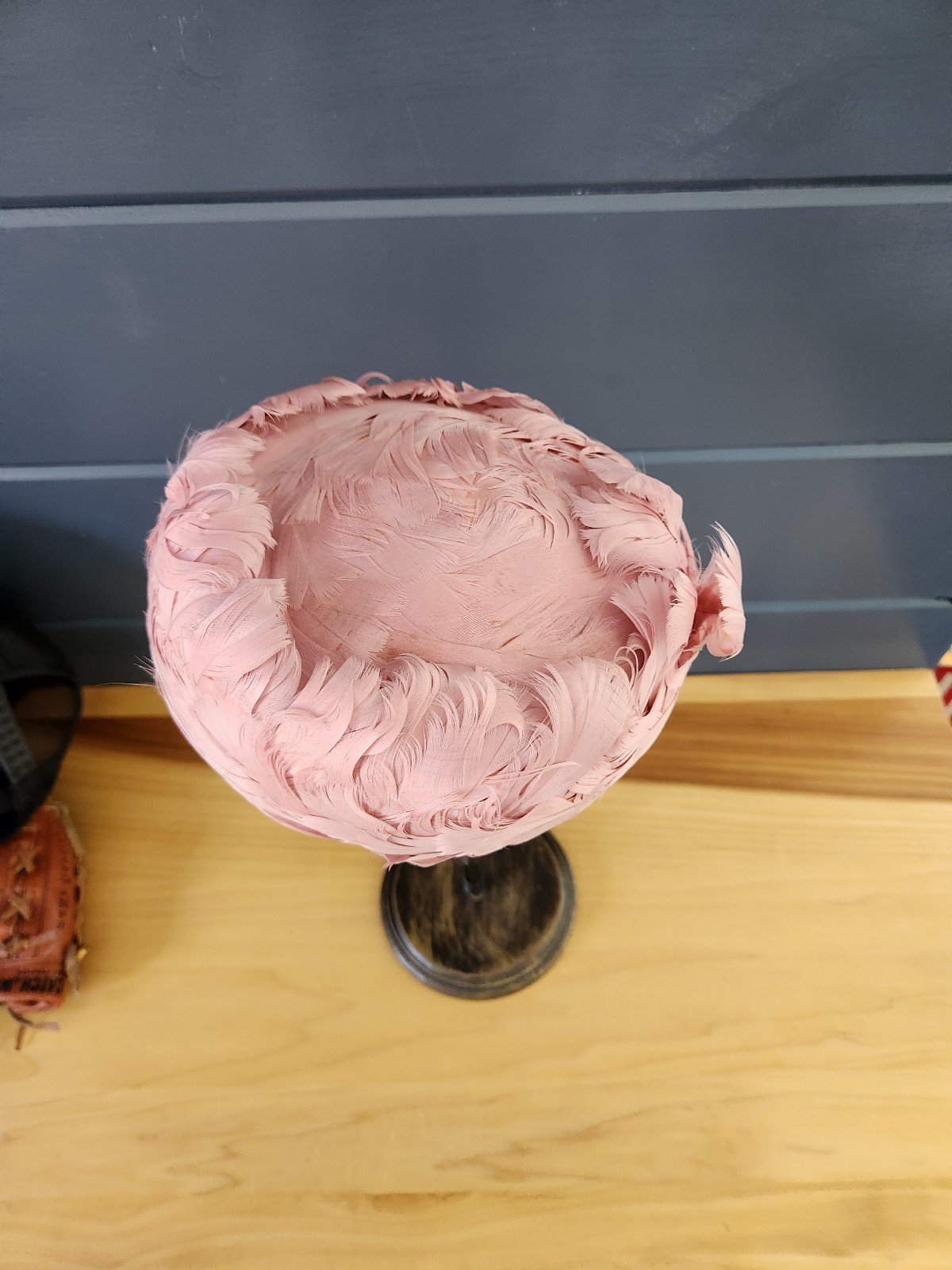 60s Pink Feather Hat