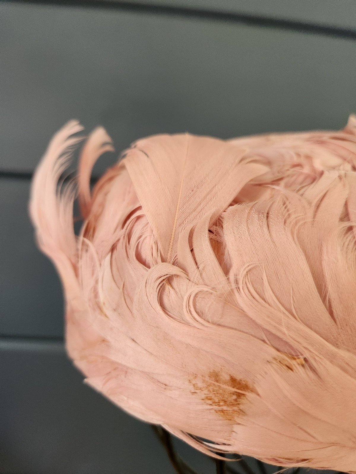 60s Pink Feather Hat