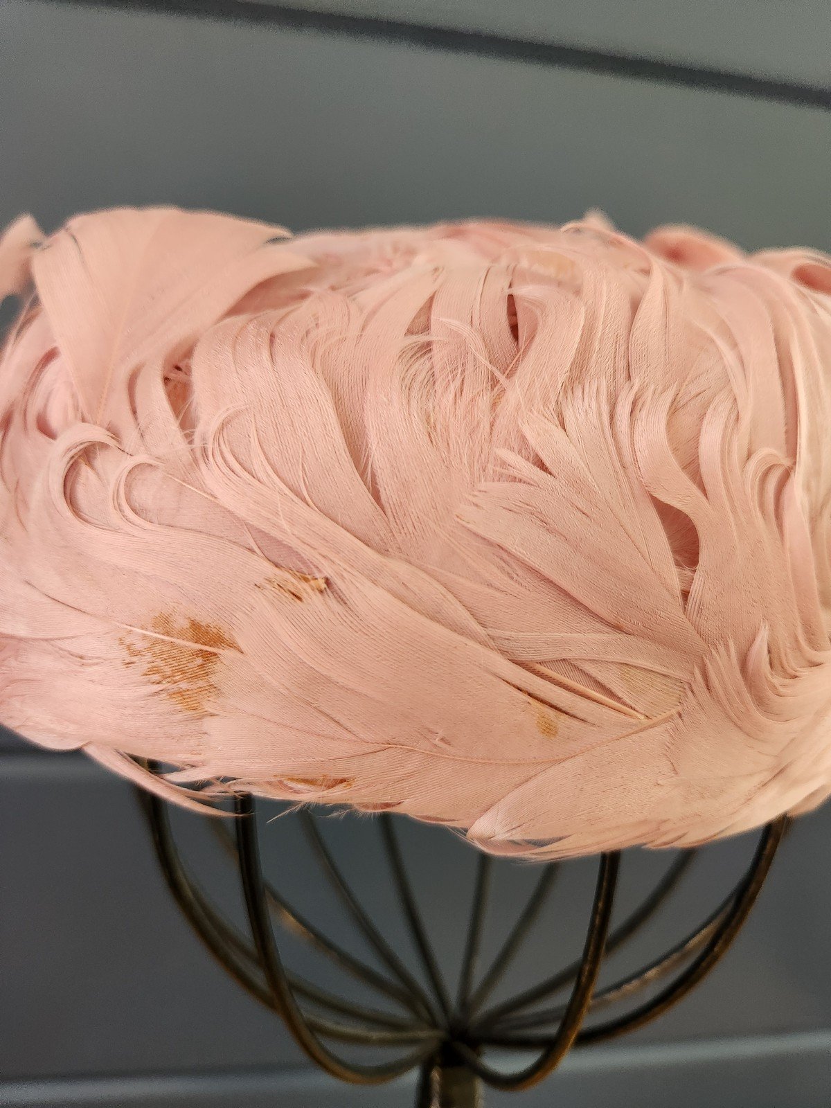 60s Pink Feather Hat
