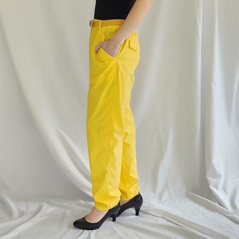 80s Yellow Pleated Pants