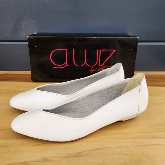 80s White Leather Flats with Original Box