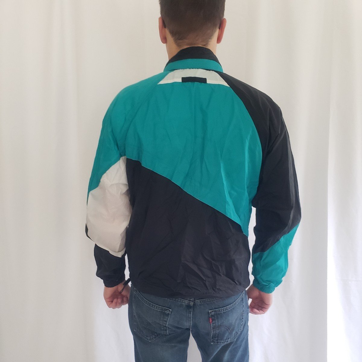 90s Black and Teal Nike Windbreaker