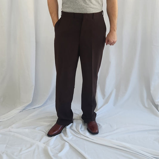 80s/90s Brown Pleated Trousers