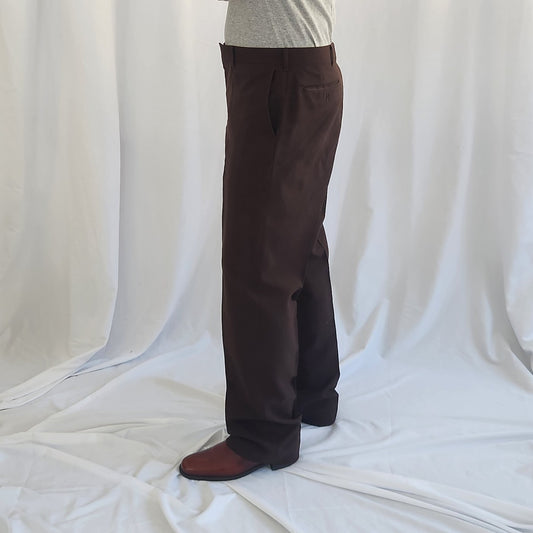 80s/90s Brown Pleated Trousers