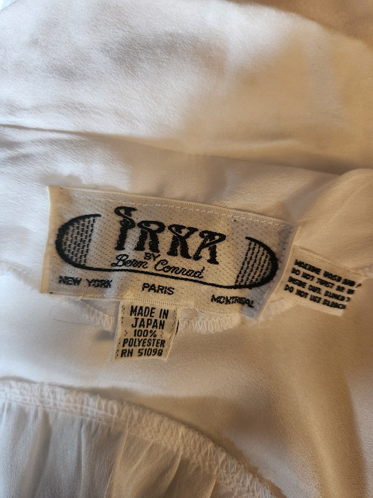 70s White Long Sleeve Button Down