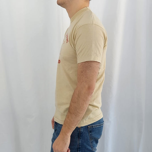 89s Boy Scout Leader Wood Badge Tan and Red Tee