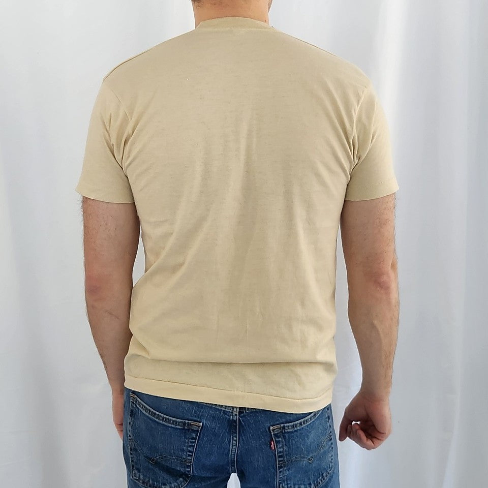 89s Boy Scout Leader Wood Badge Tan and Red Tee