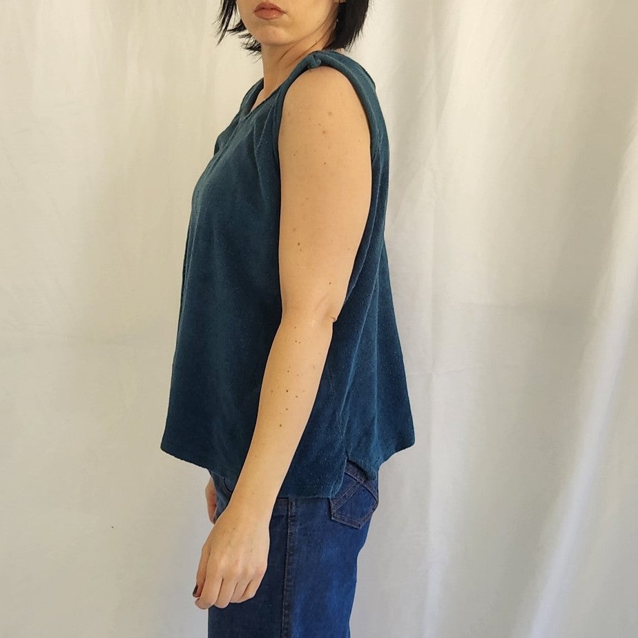 70s Blue Terrycloth Tank Top