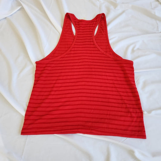 80s Red Striped Tank Top