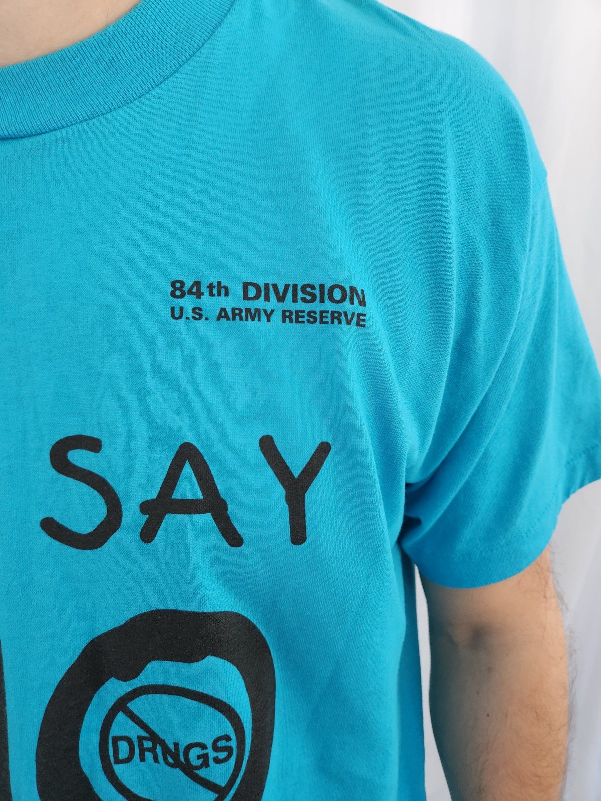 90s Blue Just Say No Tee