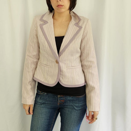 Y2K Deadstock Purple Striped Blazer