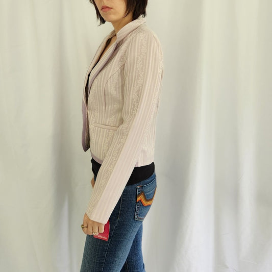 Y2K Deadstock Purple Striped Blazer