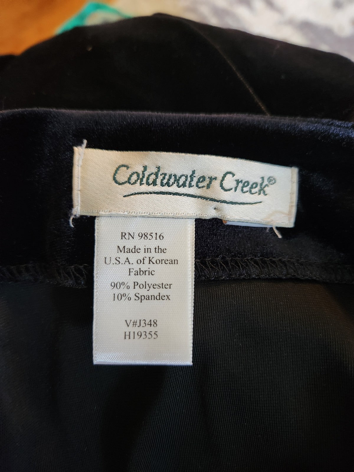 Coldwater Creek Black Velvet Cardigan