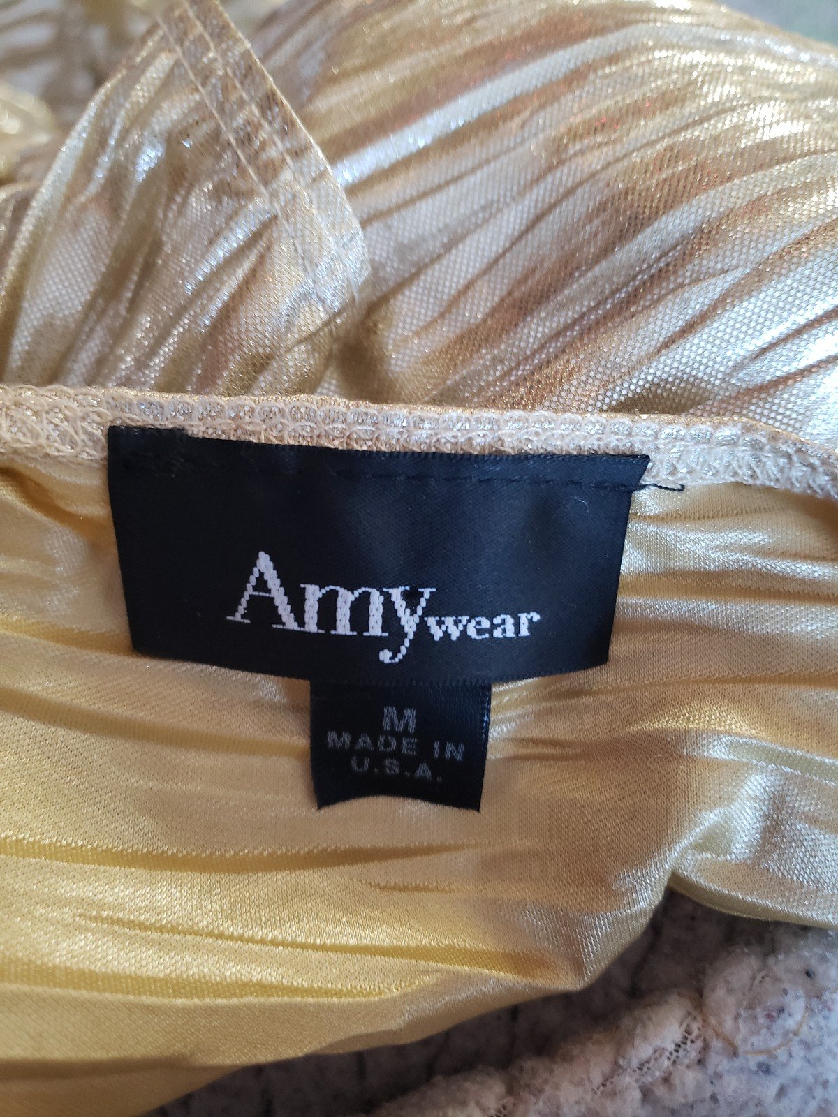 Y2K Gold Top with Cut Out