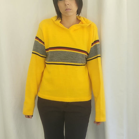 Y2K Yellow Hooded Sweater