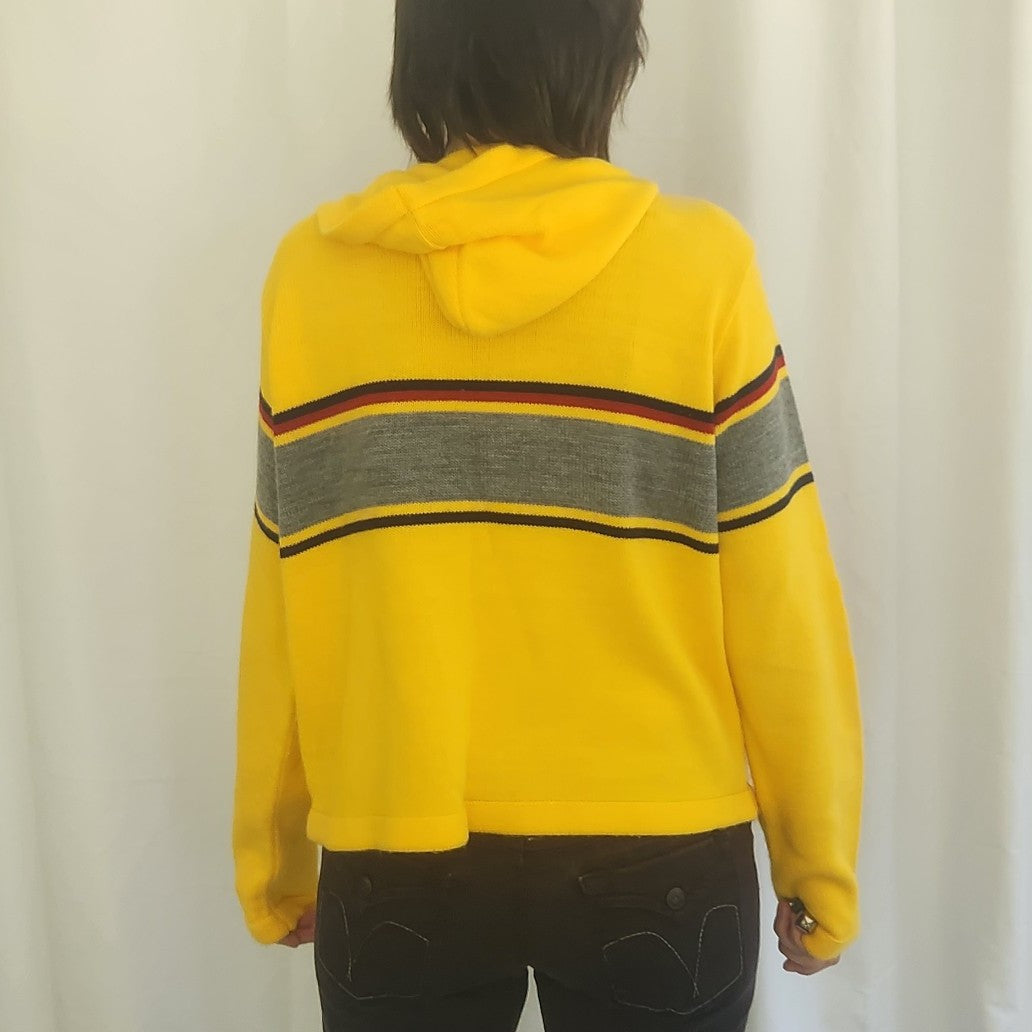 Y2K Yellow Hooded Sweater