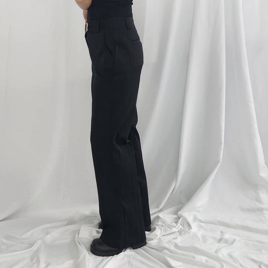 Y2K Black Striped Trousers