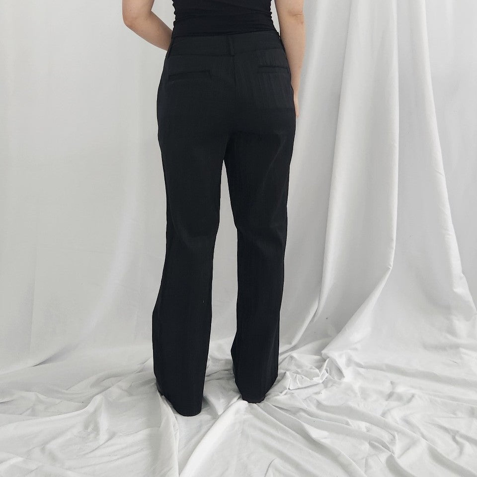 Y2K Black Striped Trousers